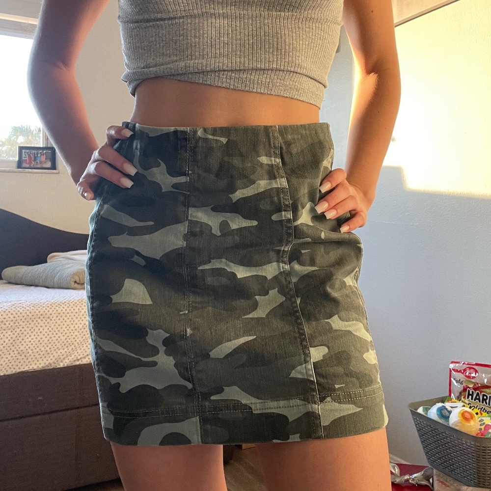REWASH Original Camouflage Mini Skirt